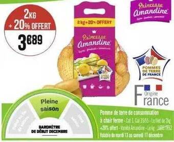 Géant Casino Pomme de terre de consommation à chair ferme offre
