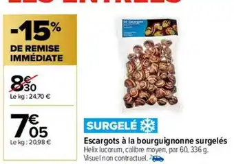 Carrefour Market Escargots à la bourguignonne surgelés offre