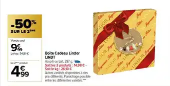 Carrefour Market Boite cadeau lindor lindt offre