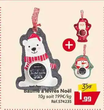Gifi Baume à lèvre noël offre