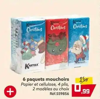Gifi 6 paquets mouchoirs offre
