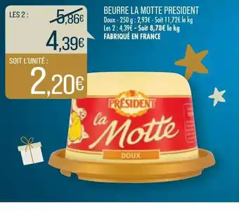 Match Beurre la motte président offre