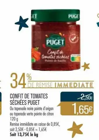 Match Confit de tomates séchées puget offre