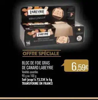 Match Bloc de foie gras de canard labeyrie offre