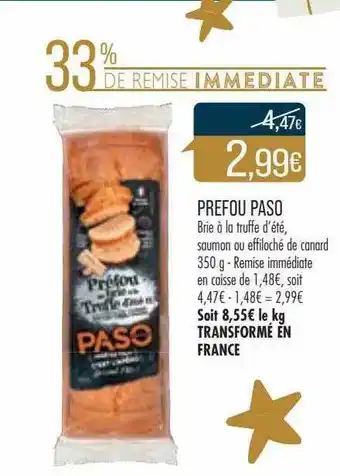 Match Préfou paso offre