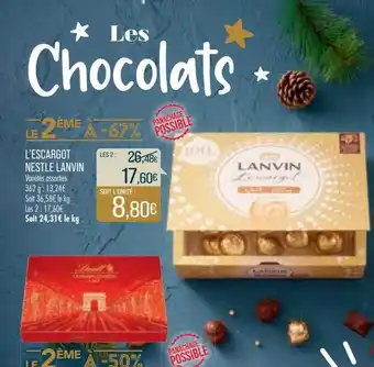 Match L'escargot nestlé lanvin offre