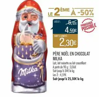 Match Père noël en chocolat milka offre