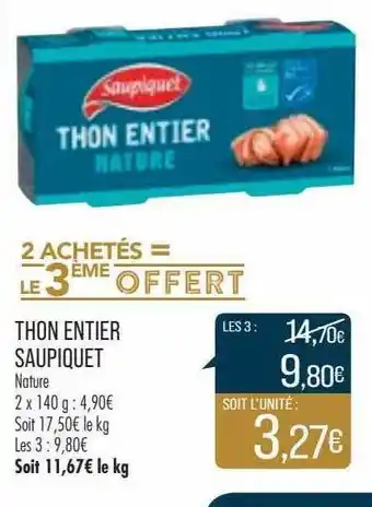 Match Thon entier saupiquet offre
