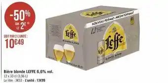 Géant Casino Bière blonde leffe 6,6% vol. offre