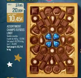 Match Assortiment champs-élysées lindt offre