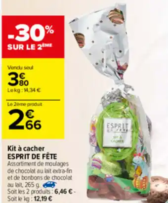 Carrefour Kit à cacher offre