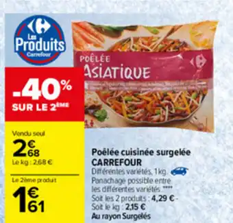 Carrefour Poêlée cuisinée surgelée offre