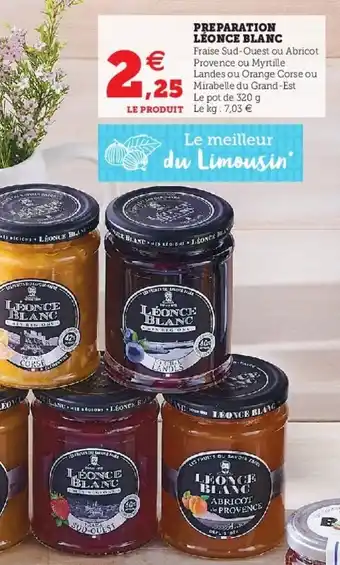 Super U Préparation Léonce Blanc offre