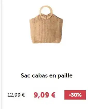 Stokomani Sac cabas en paille offre