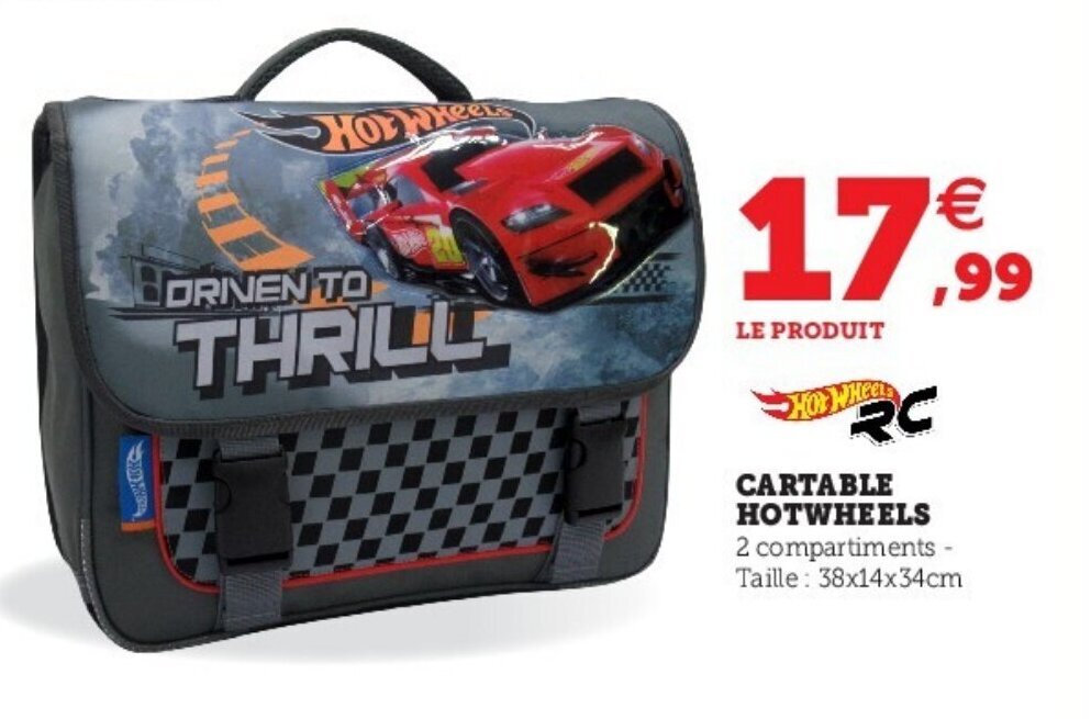cartable hot wheels