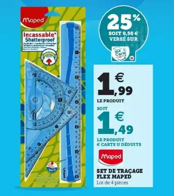 Super U Set De Traçage Flex Maped offre