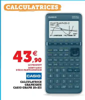 Super U Calculatrice Graphique Graphique Casio Graph 25+EII offre