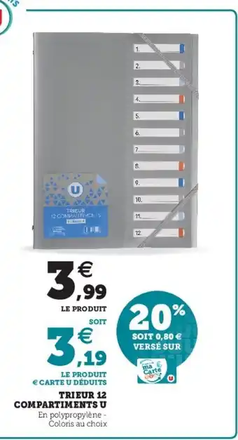 Super U Triuer 12 Compartiments U offre