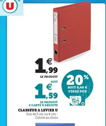 Super U Classeur A Lavier U offre