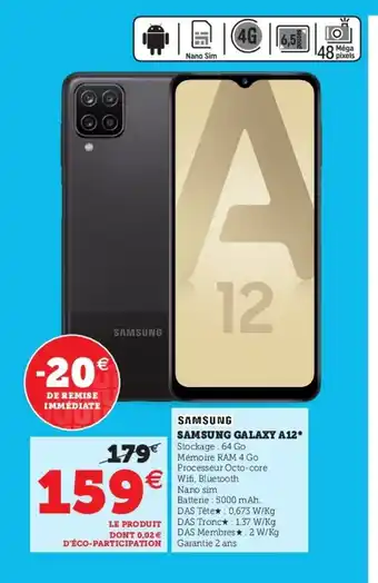 Super U Samsung Galaxy A12* offre