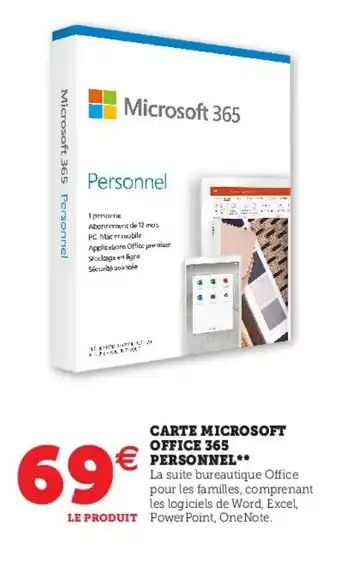 Carte Microsoft Office Personnel