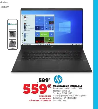 Super U Ordinateur Portable offre