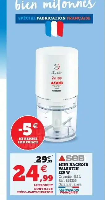 Mini Hachoir Valentin 220W