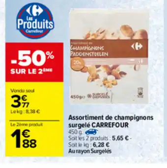 Carrefour Assortiment de champignons surgelé offre
