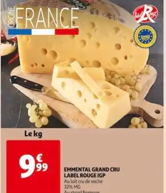 Auchan Emmental Grand Cru Label Rouge IGP offre
