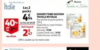 Auchan Grandi Tondi Auchan Tavola In Italia offre