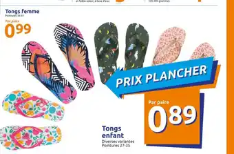 Action Tongs Femme offre