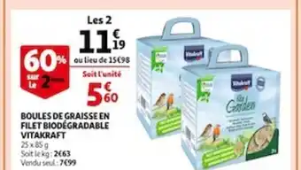 Auchan Boules de Graisse En Filet Biodégradable Vitakraft offre