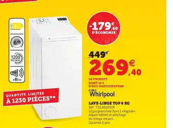 Super U Lave-Linge Top 6 kg offre