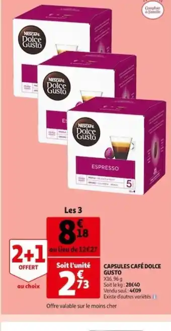 Auchan Capsules Cafe Dolce Gusto offre