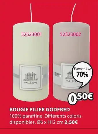 JYSK Bougie Pilier Godfred offre
