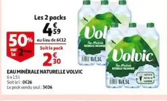 Auchan Eau Minerale Naturelle Volvic offre