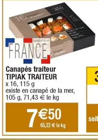 Cora x Carrefour Canapes Traiteur Tipiak Traiteur offre