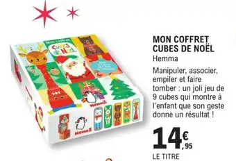 E.Leclerc Mon coffret cubes de noël offre
