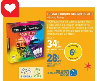 E.Leclerc Trivial pursuit science & vie offre