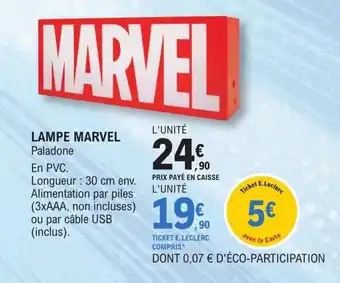 E.Leclerc Lampe marvel offre
