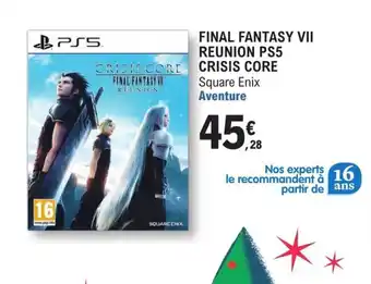 E.Leclerc Final fantasy VII reunion PS5 crisis core offre
