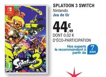 E.Leclerc Splatoon 3 switch offre