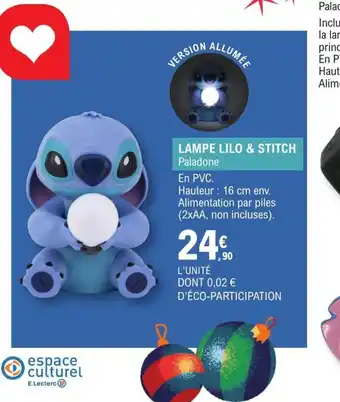 E.Leclerc Lampe Lilo & Stitch offre
