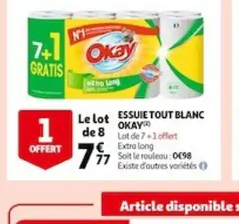 Auchan Essuie Tout Blanc Okay offre