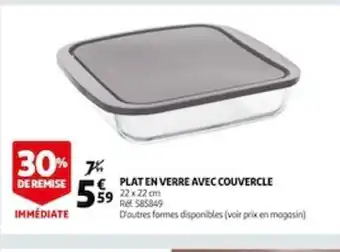 Auchan Plat En Verre Avec Couvercle offre