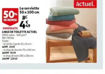 Auchan Linge de Toilette Actuel offre