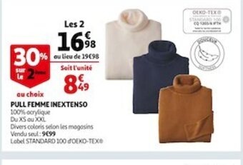 Auchan Pull Femme Inextenso offre