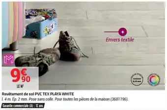 Revêtement de sol Pvc tex playa white
