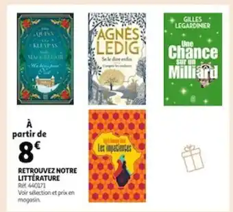 Auchan Retrouvez Notre Littérature offre