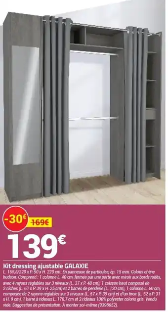 Bricorama Kit dressing ajustable galaxie offre